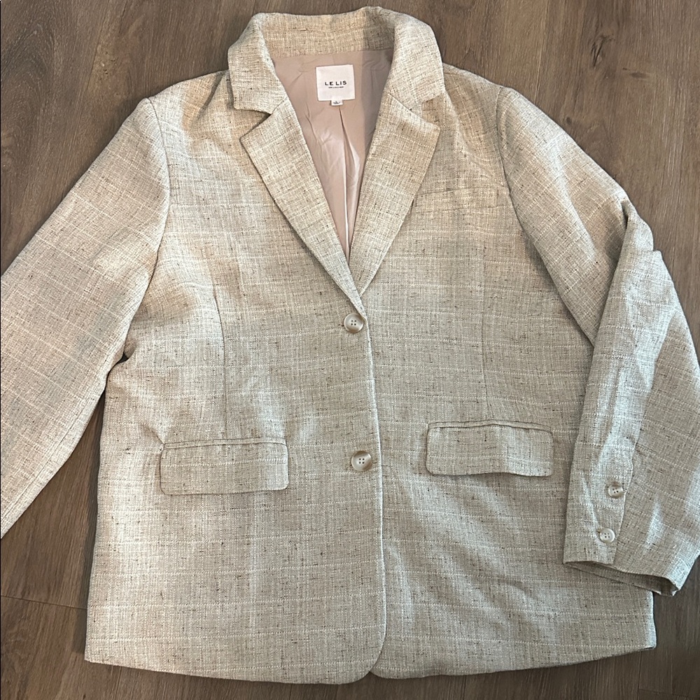 Le Lis Oversized Tweed Blazer - Size L